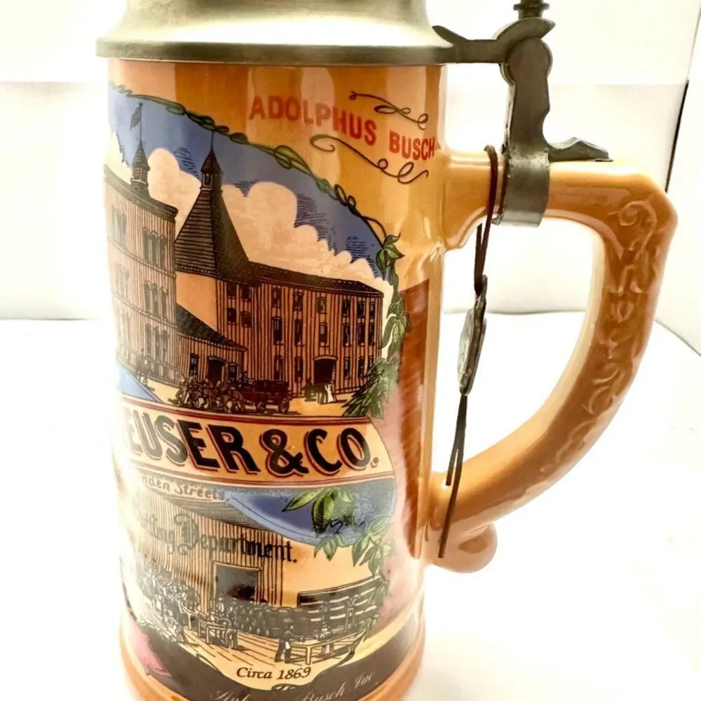 Anheuser Busch Budweiser 1990 Limited Edition 8” Classic Stein Vintage
